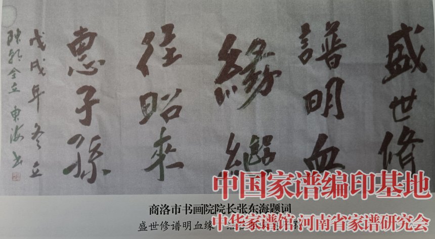 商洛市书画院院长张东海为陈氏族谱题词.jpg